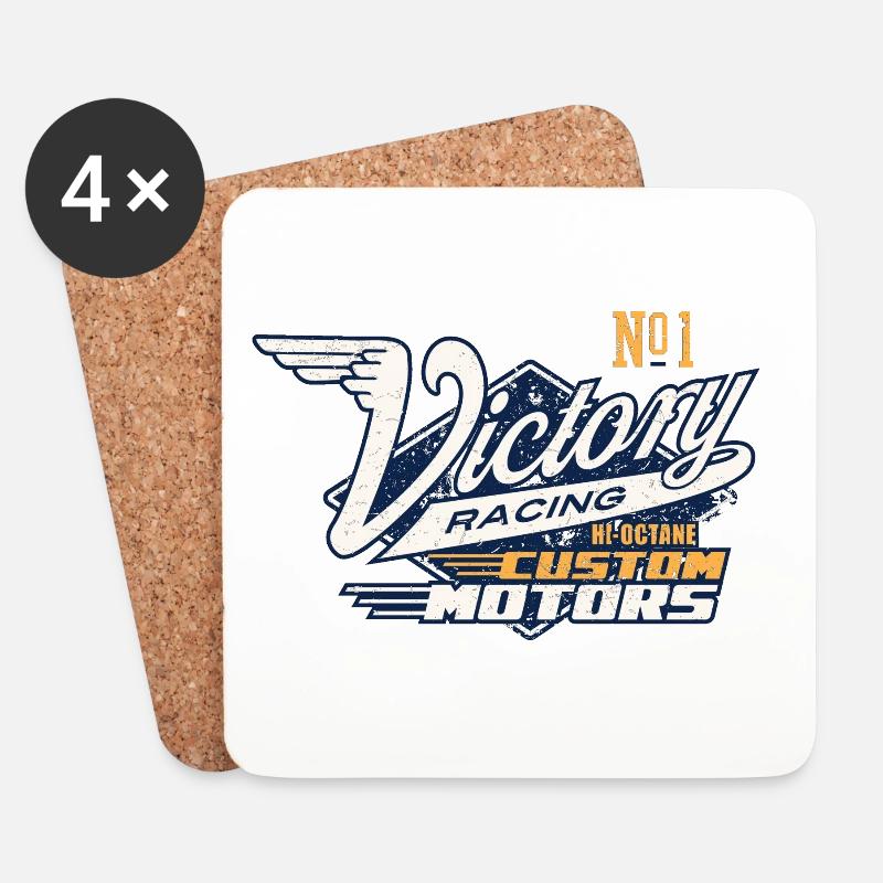 Victory Racing - Coasters (set of 4) - white