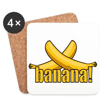 banana! - Coasters (set of 4) - white - Front