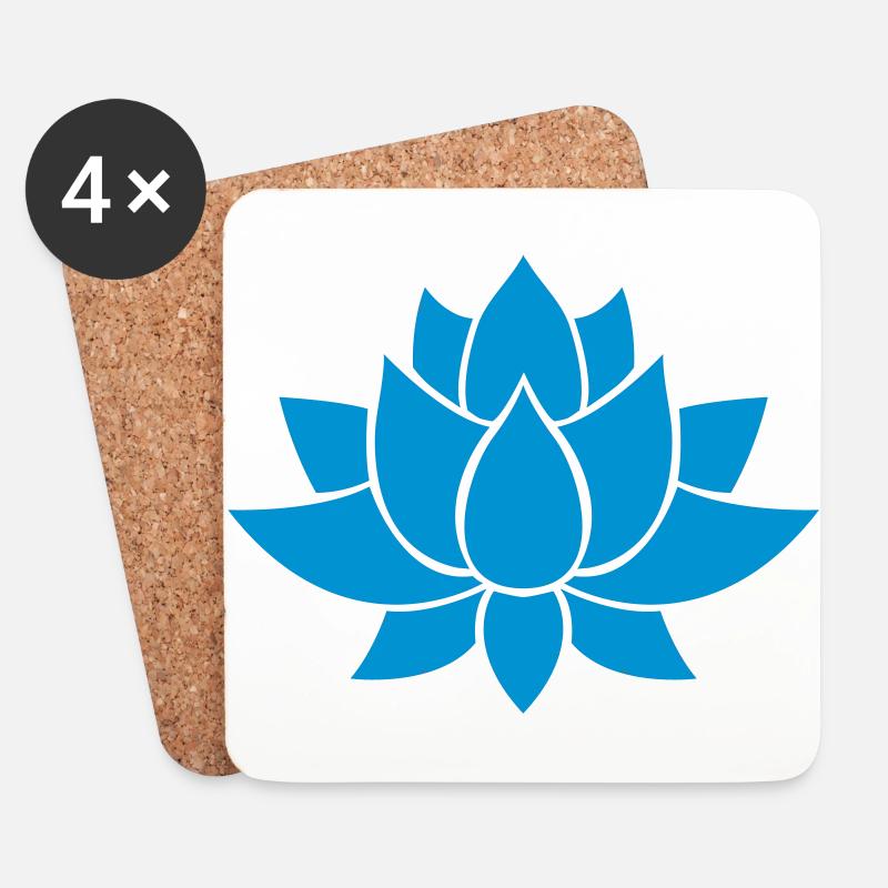 Lotus - Untersetzer (4er-Set) - Weiß