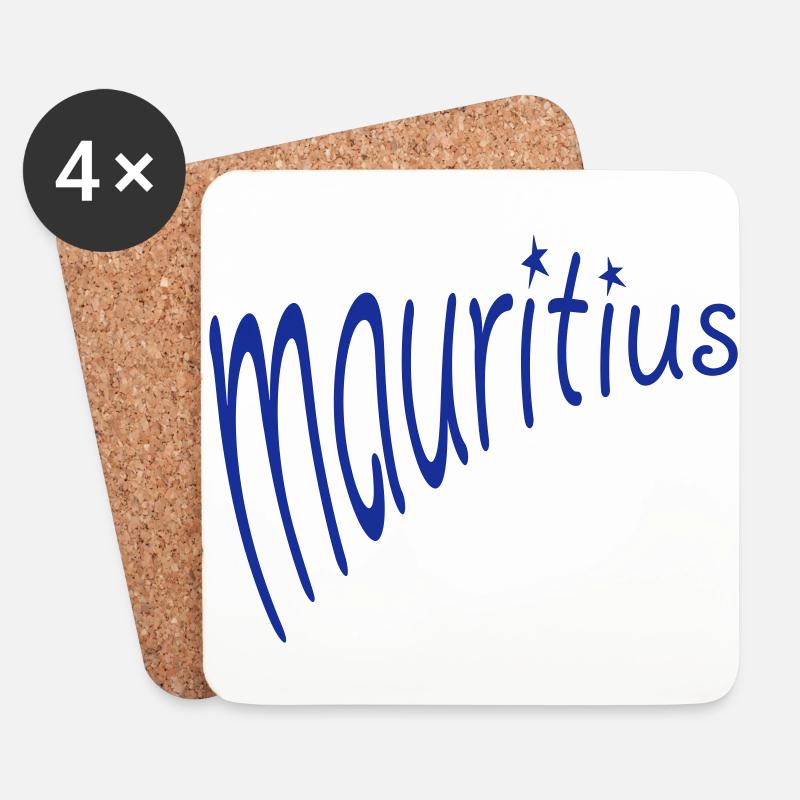 Mauritius - Coasters (set of 4) - white