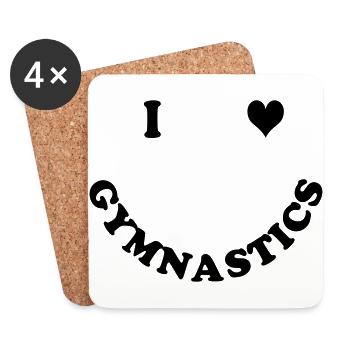 gymnastics - Coasters (set of 4) - white - Front