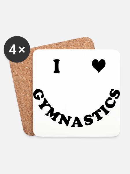 Gymnastik - Untersetzer (4er-Set) - Weiß