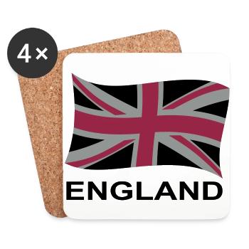 drapeau anglais 2 - Dessous de verre (lot de 4) - blanc - Devant