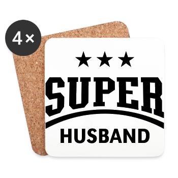 Super Husband - Untersetzer (4er-Set) - Weiß - Vorne