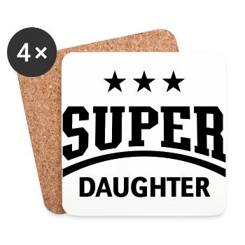 Fille superbe - Dessous de verre (lot de 4) - blanc - Devant