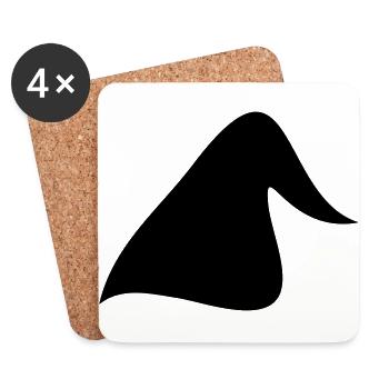 Cap / / stocking cap / / Tip / / sleepyhead - Coasters (set of 4) - white - Front