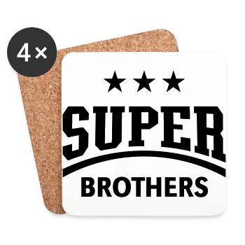 Super Brothers - Coasters (set of 4) - white - Front