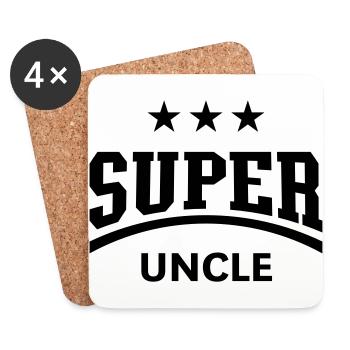 Super Uncle - Untersetzer (4er-Set) - Weiß - Vorne