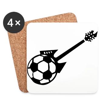 guitare electrique foot - Dessous de verre (lot de 4) - blanc - Devant