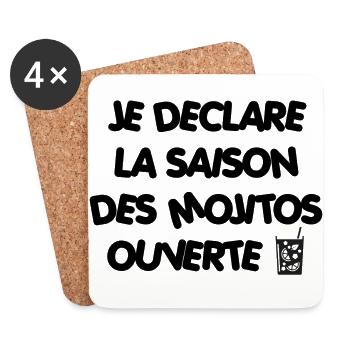 I DECLARE THE MOJITOS SEASON OPEN - Coasters (set of 4) - white - Front