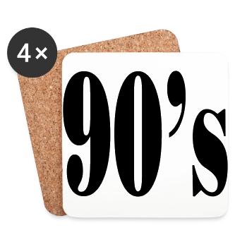 90's - Untersetzer (4er-Set) - Weiß - Vorne