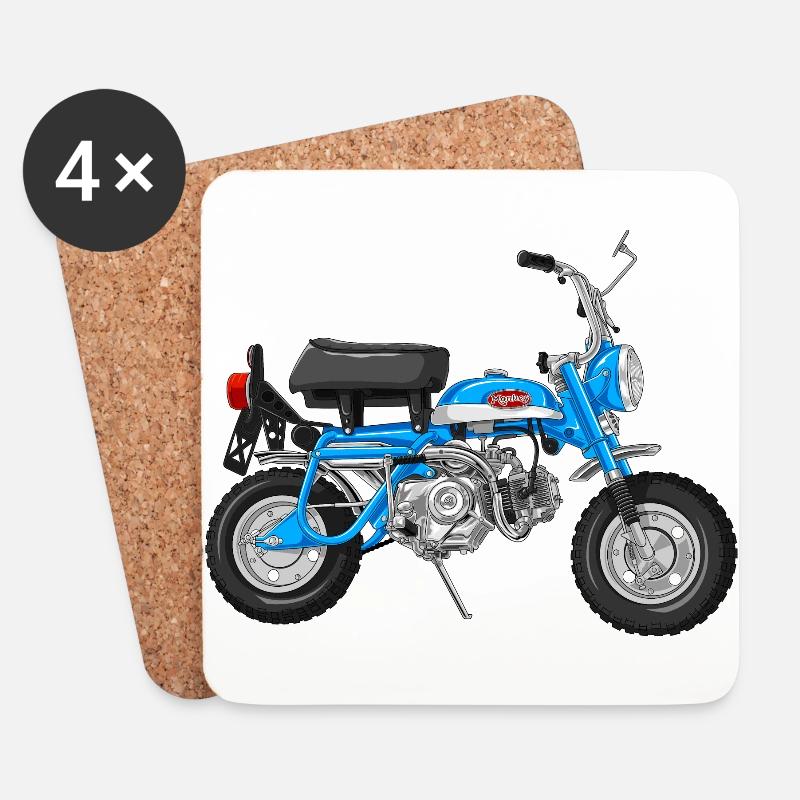 Monkey Z50A DE | candy saphire blue - Untersetzer (4er-Set) - Weiß