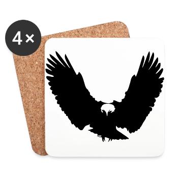 eagle - Dessous de verre (lot de 4) - blanc - Devant