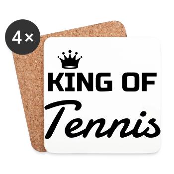 Tennis - Sport - Racket - Tennis Player - Tenis - Untersetzer (4er-Set) - Weiß - Vorne