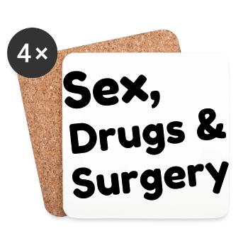 Doctor Arzt Surgeon Chirurg Surgery Chirurgie - Coasters (set of 4) - white - Front