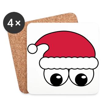 Santa Claus - Coasters (set of 4) - white - Front