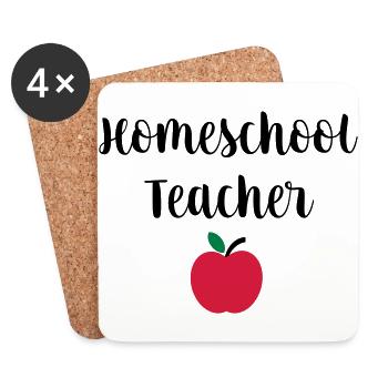 Homeschool Teacher - Untersetzer (4er-Set) - Weiß - Vorne