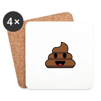 emoji 5 - Coasters (set of 4) - white - Front