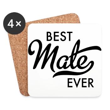 Best Mate ever - Untersetzer (4er-Set) - Weiß - Vorne