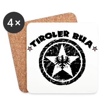 Bua tyrolien - Dessous de verre (lot de 4) - blanc - Devant