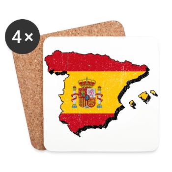 Spanien - Untersetzer (4er-Set) - Weiß - Vorne