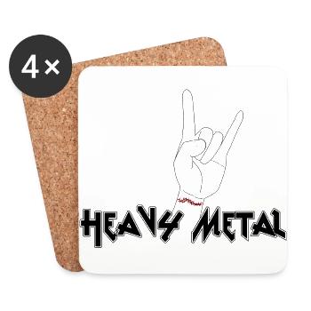 Heavy Metal - Untersetzer (4er-Set) - Weiß - Vorne