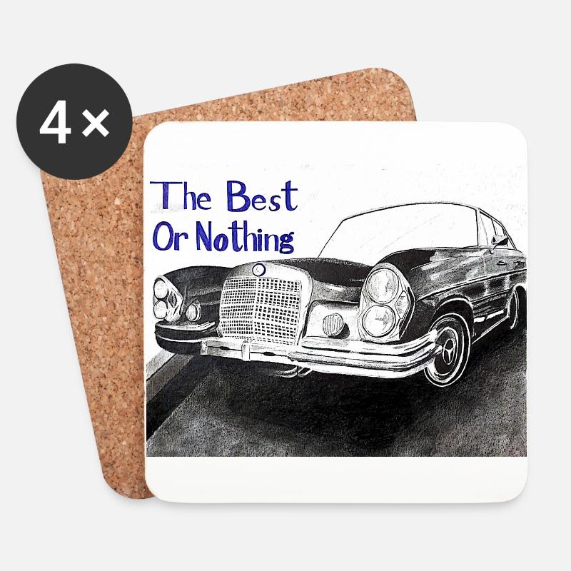 Das Beste oder nichts - Untersetzer (4er-Set) - Weiß