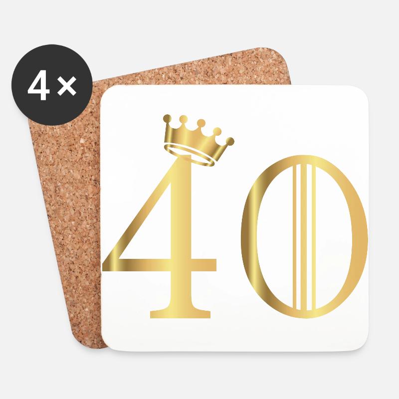 40 years - Coasters (set of 4) - white