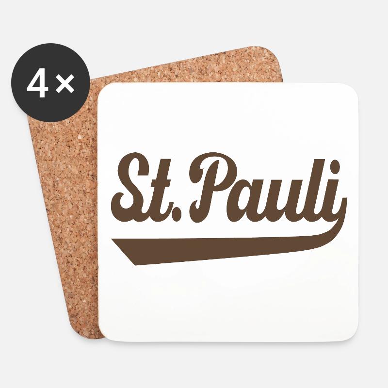 St. Pauli Hamburg - Untersetzer (4er-Set) - Weiß