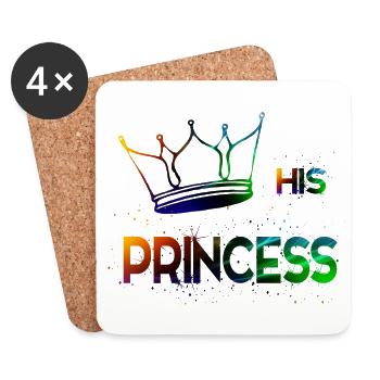 His Princess - Untersetzer (4er-Set) - Weiß - Vorne