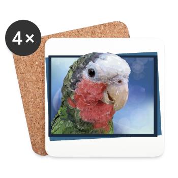 The Cuban Amazon - Coasters (set of 4) - white - Front