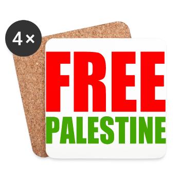 Free palestine - Coasters (set of 4) - white - Front