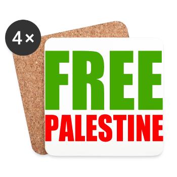 Free palestine - Coasters (set of 4) - white - Front
