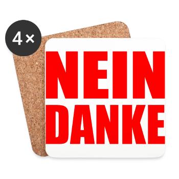 Nein danke - Untersetzer (4er-Set) - Weiß - Vorne