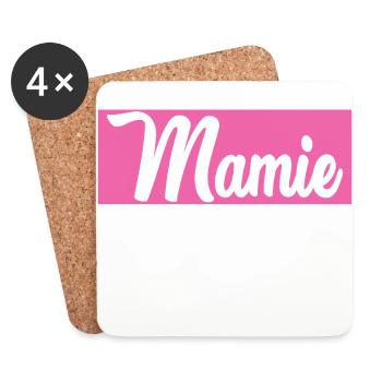 MAMIE. GRAND-MERE. FÊTE DES MÈRES. BONNE FÊTE - Dessous de verre (lot de 4) - blanc - Devant