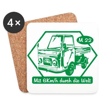 IFA LKW Multicar M22 - Untersetzer (4er-Set) - Weiß - Vorne