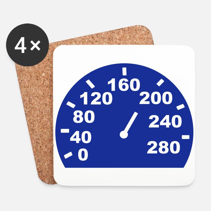 Auto - Untersetzer (4er-Set) - Weiß
