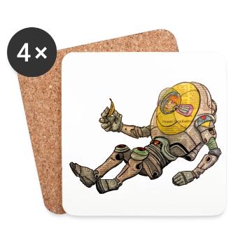 Banana Spaceman - Coasters (set of 4) - white - Front