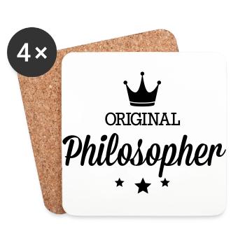 Original drei Sterne Deluxe Philosoph - Untersetzer (4er-Set) - Weiß - Vorne