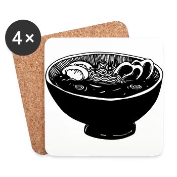 Ramen - Coasters (set of 4) - white - Front