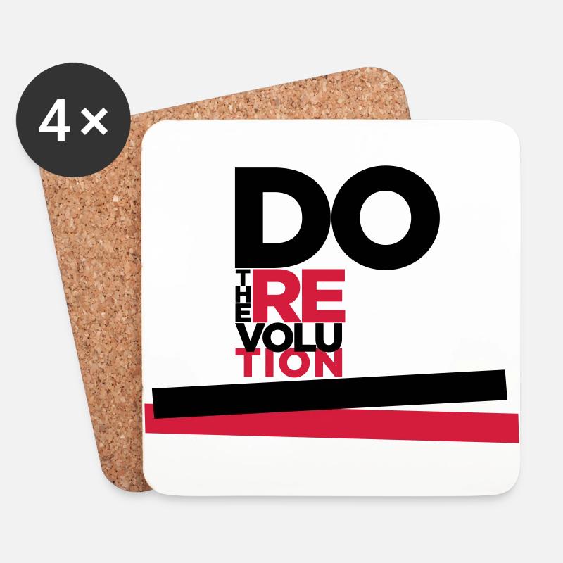 revolution - Coasters (set of 4) - white