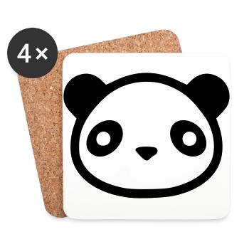 Panda - Untersetzer (4er-Set) - Weiß - Vorne