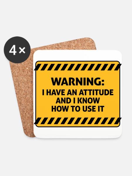 Warning: I'm Complicated And You Can Feel It! - Coasters (set of 4) - white