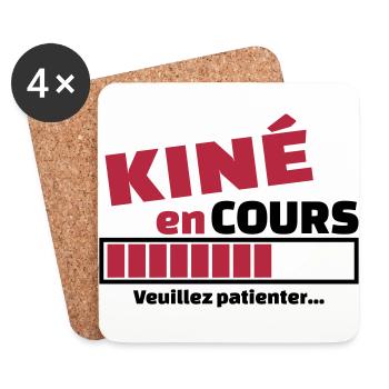 kiné en cours - Dessous de verre (lot de 4) - blanc - Devant