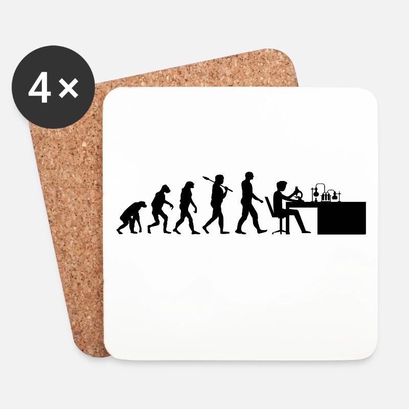 Chemie Evolution Chemiker Geschenk - Untersetzer (4er-Set) - Weiß