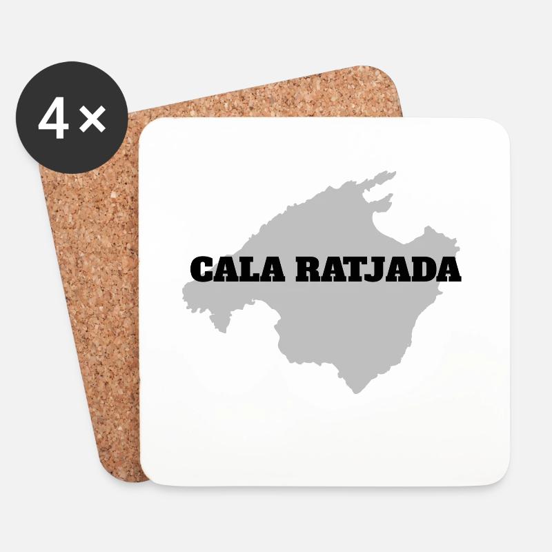 MALLORCA CALA RATJADA - Untersetzer (4er-Set) - Weiß