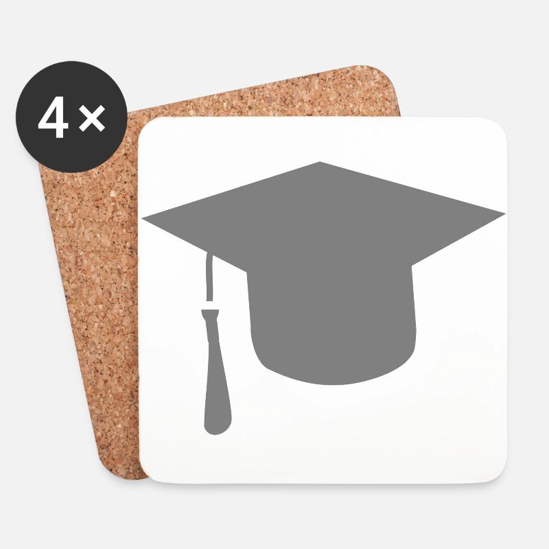 Hut - Untersetzer (4er-Set) - Weiß