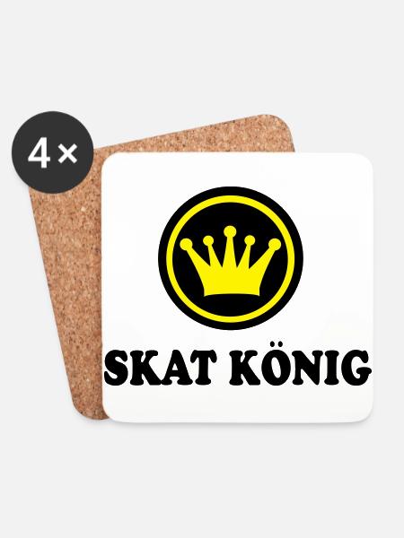 Skat - Untersetzer (4er-Set) - Weiß