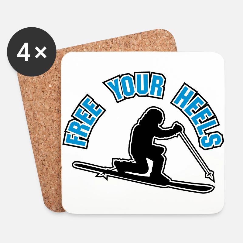 libérer vos talons pour - Dessous de verre (lot de 4) - blanc