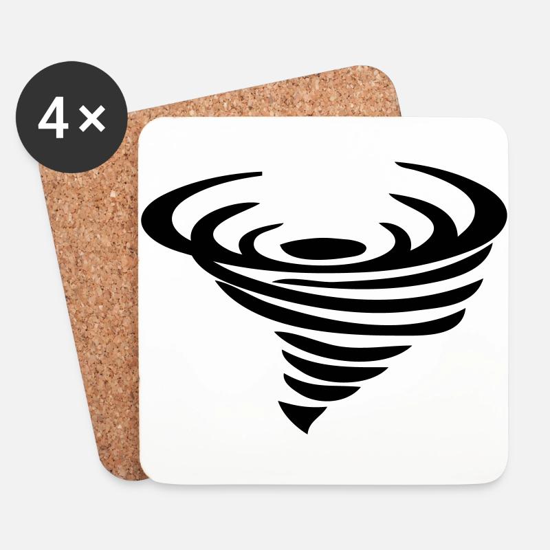 tornado - Untersetzer (4er-Set) - Weiß